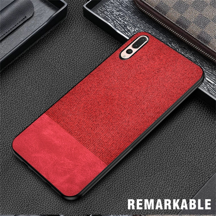 Shockproof Splicing PU + Cloth Protective Case for Huawei P20 Pro