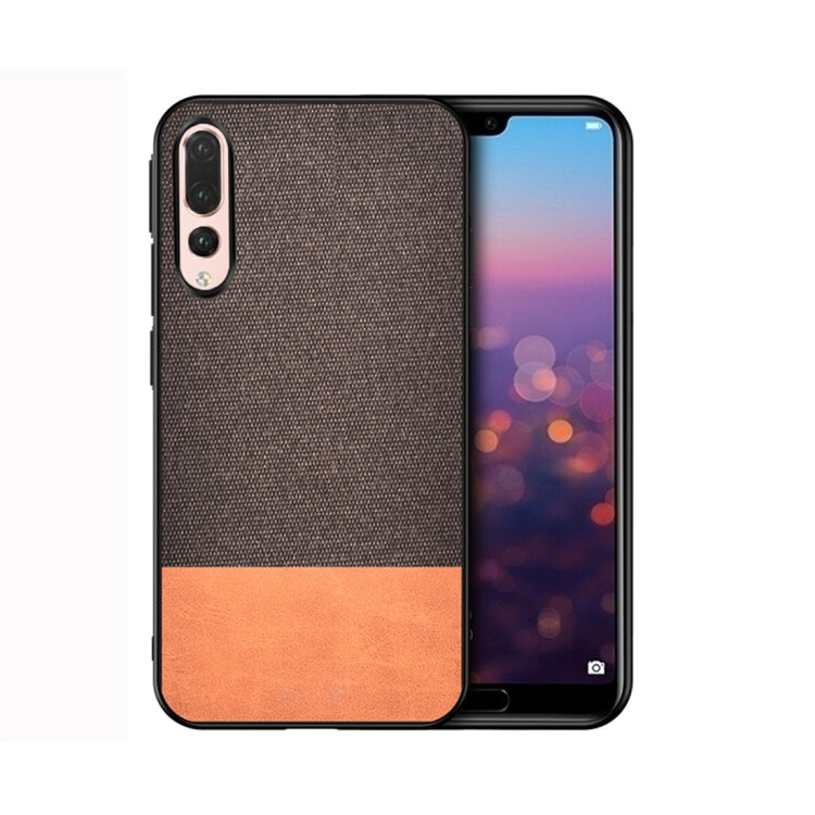 Shockproof Splicing PU + Cloth Protective Case for Huawei P20 Pro