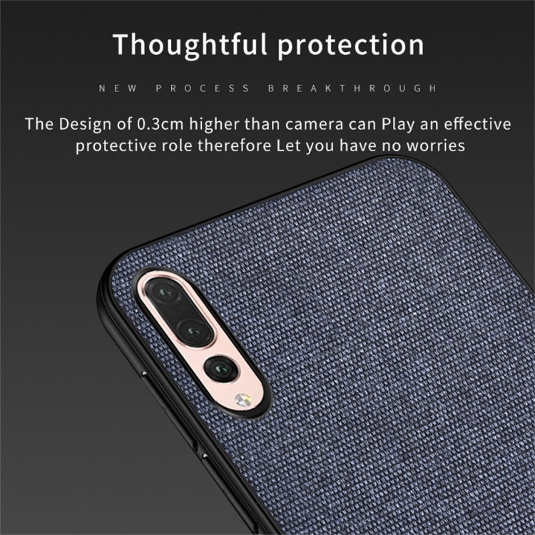 Shockproof Splicing PU + Cloth Protective Case for Huawei P20 Pro