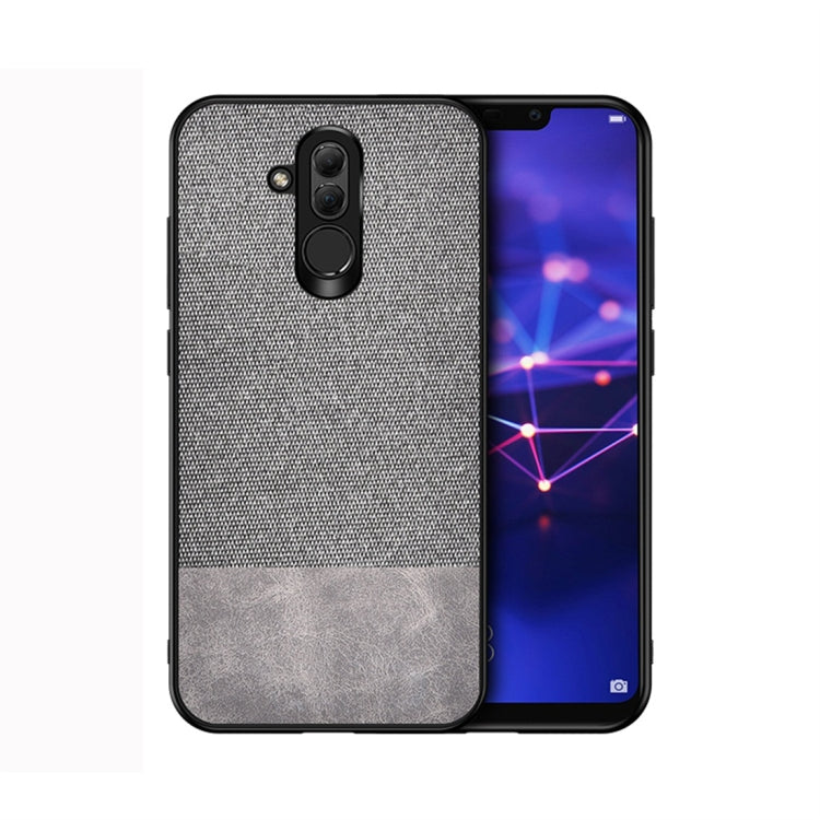 Shockproof Splicing PU + Cloth Protective Case for Huawei Mate 20 Lite