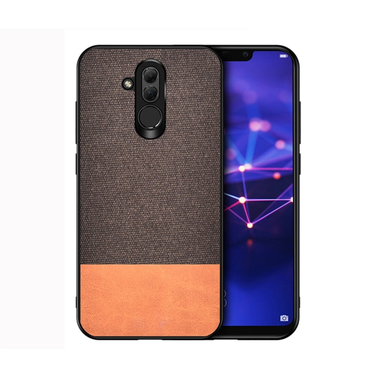 Shockproof Splicing PU + Cloth Protective Case for Huawei Mate 20 Lite