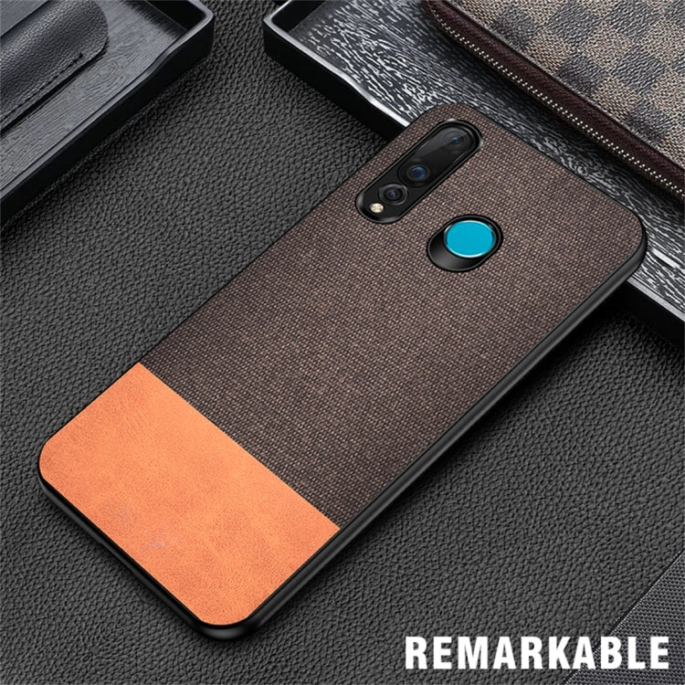 Shockproof Splicing PU + Cloth Protective Case for Huawei Nova 4