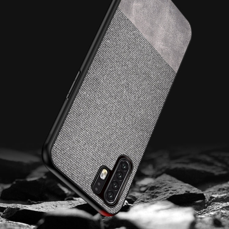 Shockproof Splicing PU + Cloth Protective Case for Huawei P30 Pro