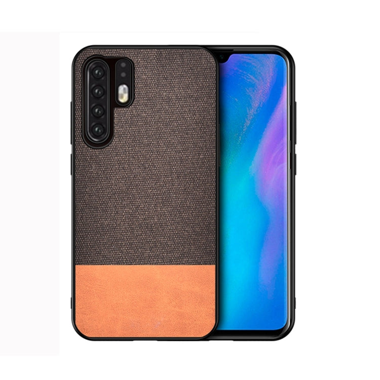 Shockproof Splicing PU + Cloth Protective Case for Huawei P30 Pro