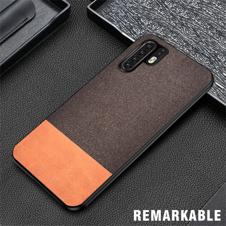 Shockproof Splicing PU + Cloth Protective Case for Huawei P30 Pro