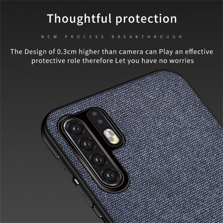 Shockproof Splicing PU + Cloth Protective Case for Huawei P30 Pro