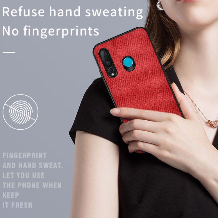 Shockproof Splicing PU + Cloth Protective Case for Huawei Enjoy 9s