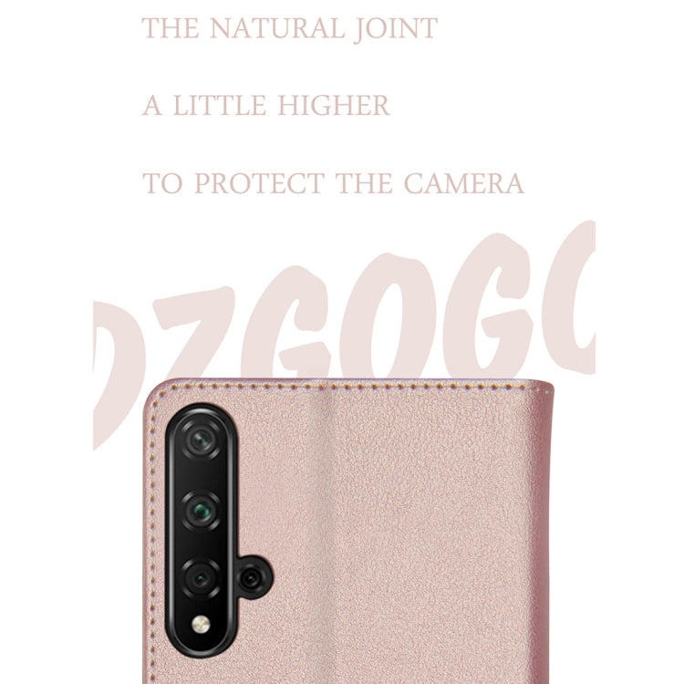DZGOGO MILO Series PC + PU Horizontal Flip Leather Case for Huawei Honor 20, with Holder & Card Slot & Wallet