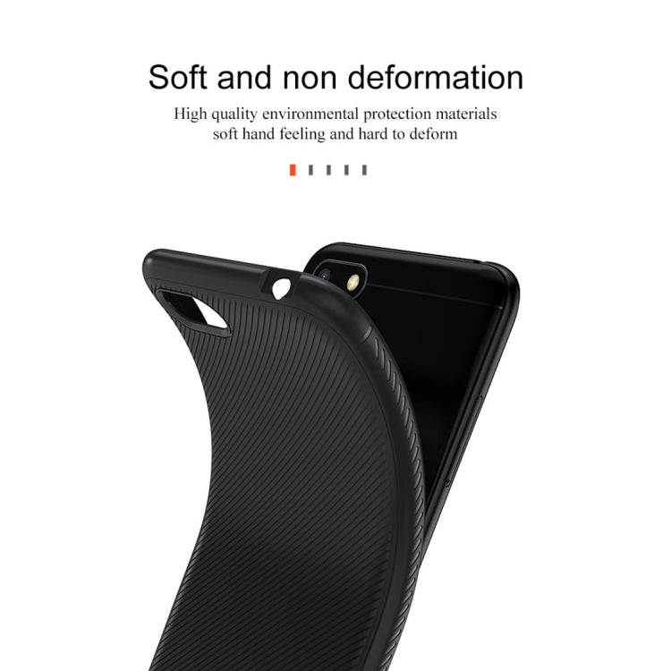 lenuo Leshen Series Stripe Texture TPU Case for Huawei Y5 Prime (2018)(Black)