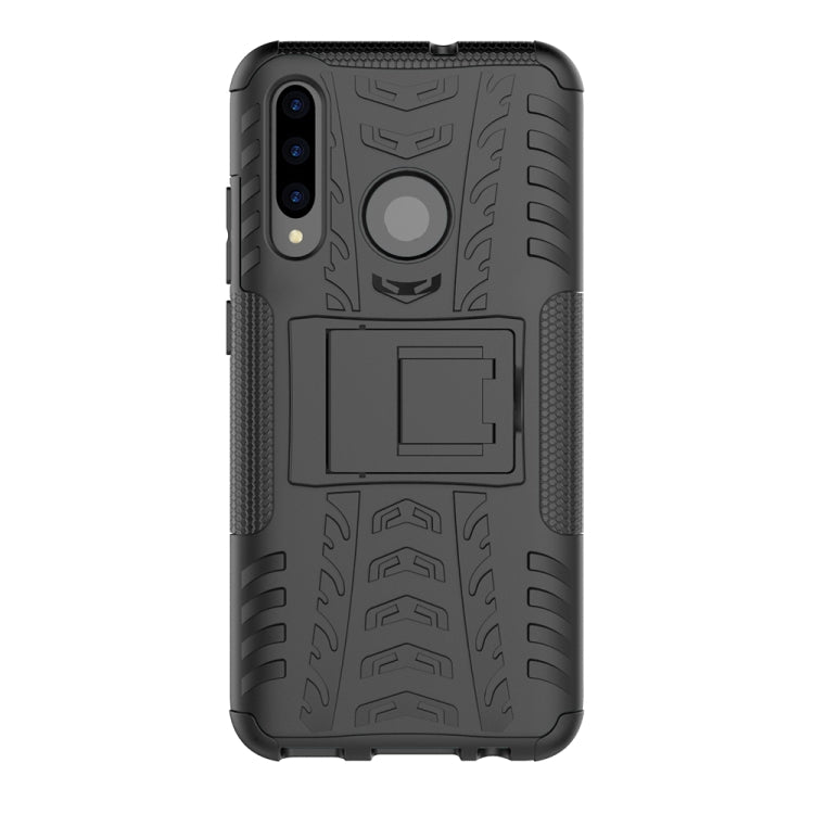 Tire Texture TPU+PC Shockproof Case for Huawei P Smart+ 2019, with Holder