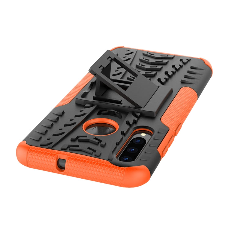 Tire Texture TPU+PC Shockproof Case for Huawei P Smart+ 2019, with Holder