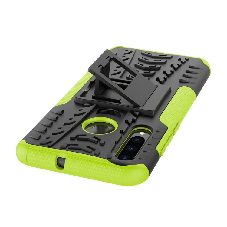 Tire Texture TPU+PC Shockproof Case for Huawei P Smart+ 2019, with Holder