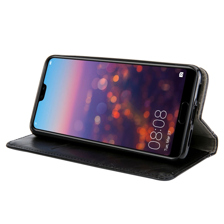 Retro Book Design Horizontal Flip PU Leather Case for Huawei P20, with Holder & Card Slots