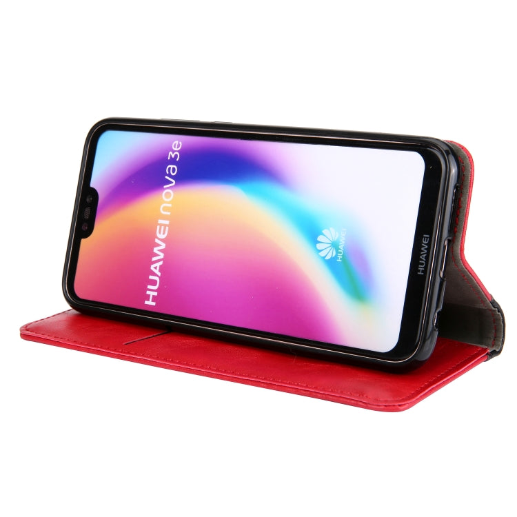 Retro Book Design Horizontal Flip PU Leather Case for Huawei P20 Lite / Nova 3e, with Holder & Card Slots
