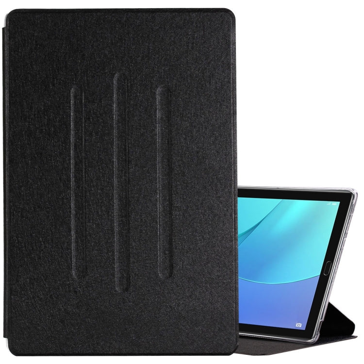 For Huawei MediaPad M5 10.8 inch Silk Texture Horizontal Flip PU Leather Case with Holder