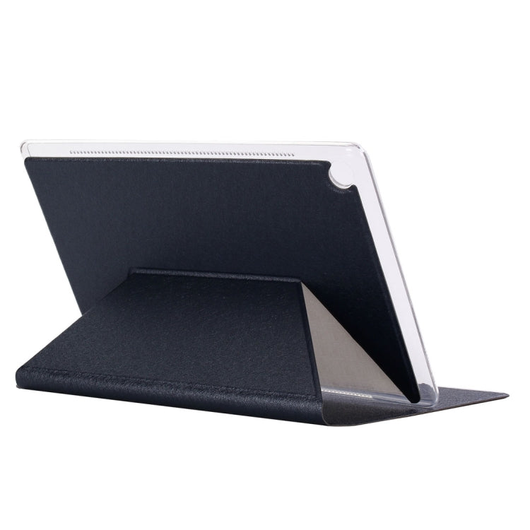 For Huawei MediaPad M5 10.8 inch Silk Texture Horizontal Flip PU Leather Case with Holder