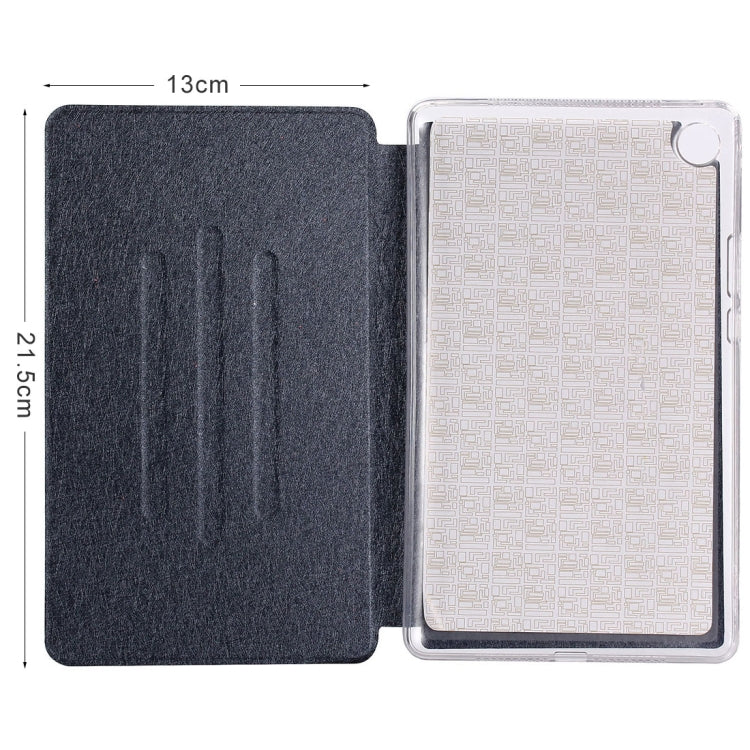 For Huawei MediaPad M5 8.4 inch Silk Texture Horizontal Flip PU Leather Case with Holder(Gold)