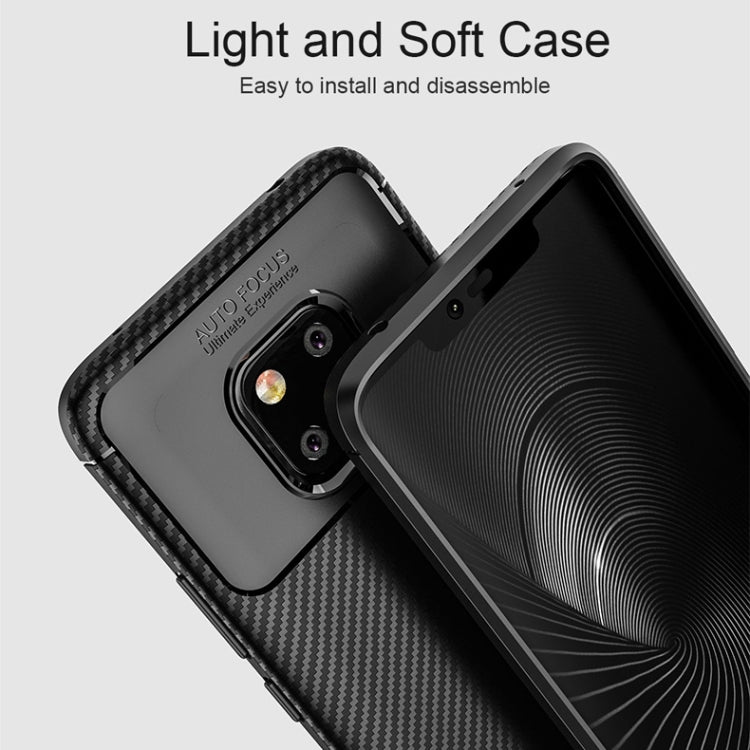 Beetle Shape Carbon Fiber Texture Shockproof TPU Case for Huawei Mate 20 Pro