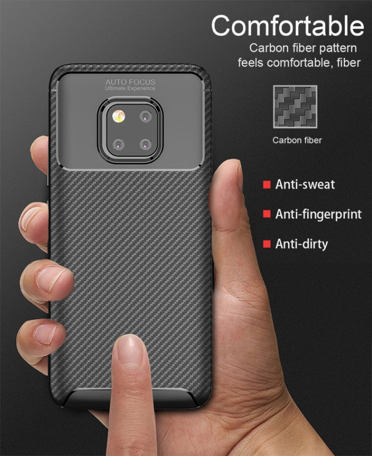 Beetle Shape Carbon Fiber Texture Shockproof TPU Case for Huawei Mate 20 Pro