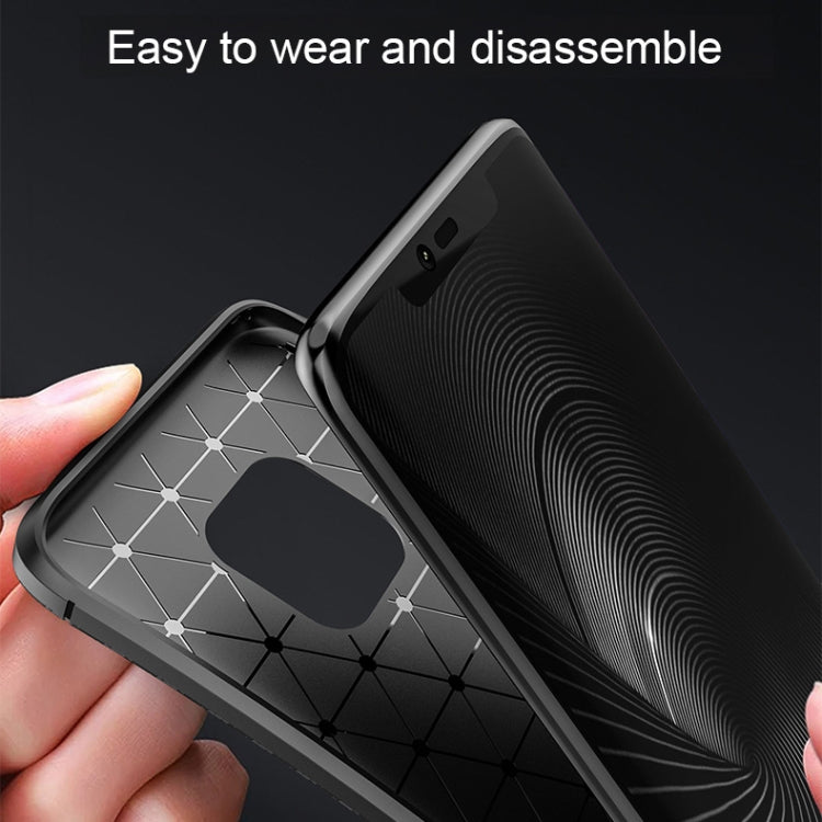 Beetle Shape Carbon Fiber Texture Shockproof TPU Case for Huawei Mate 20 Pro