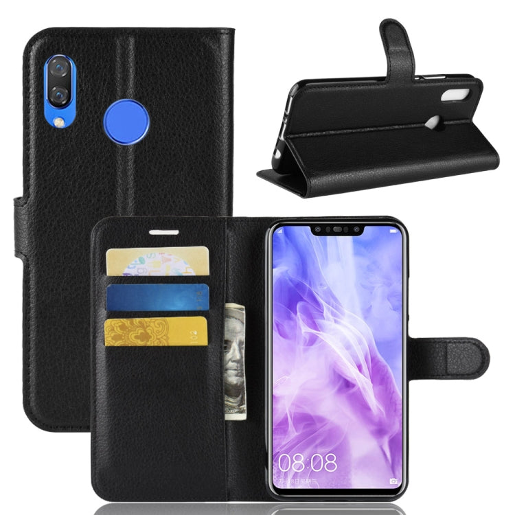 Litchi Texture Horizontal Flip Leather Case for Huawei Nova 3, with Wallet & Holder & Card Slots