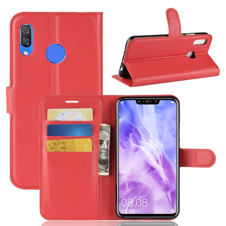 Litchi Texture Horizontal Flip Leather Case for Huawei Nova 3, with Wallet & Holder & Card Slots