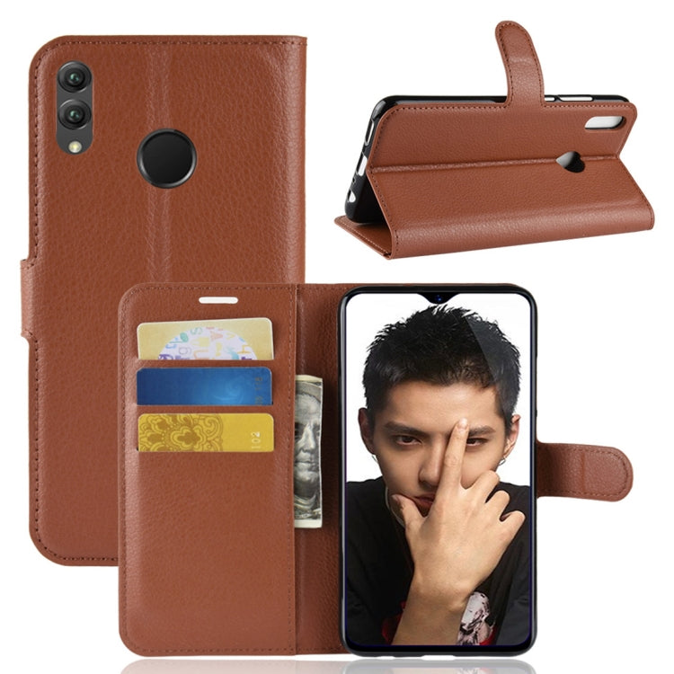 Litchi Texture Horizontal Flip Leather Case for Huawei Honor 8X, with Holder & Card Slots & Wallet & Photo Frame