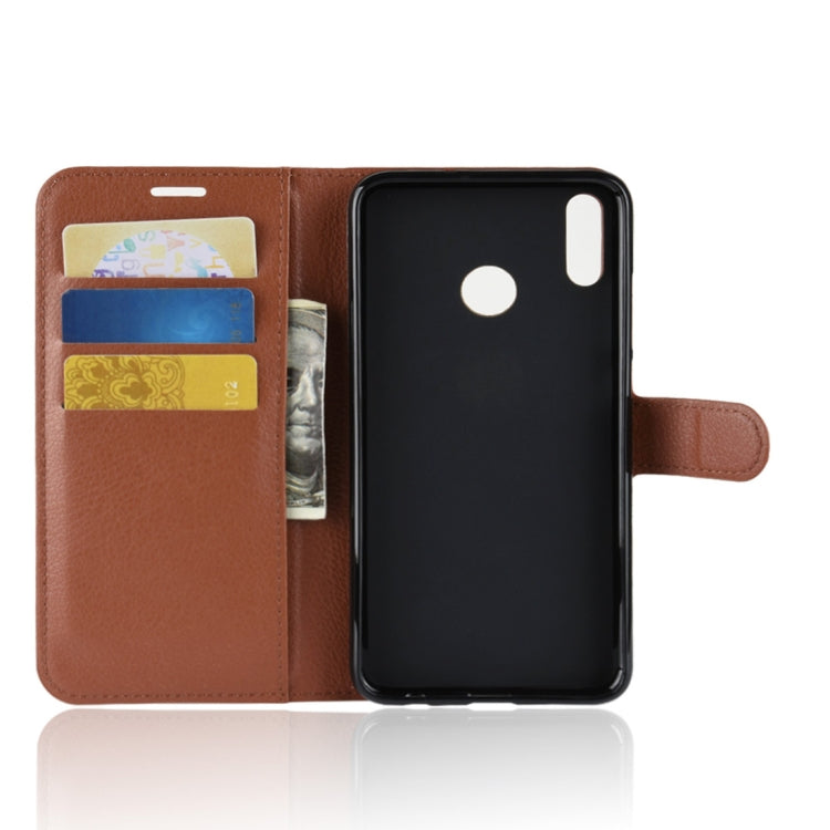 Litchi Texture Horizontal Flip Leather Case for Huawei Honor 8X, with Holder & Card Slots & Wallet & Photo Frame