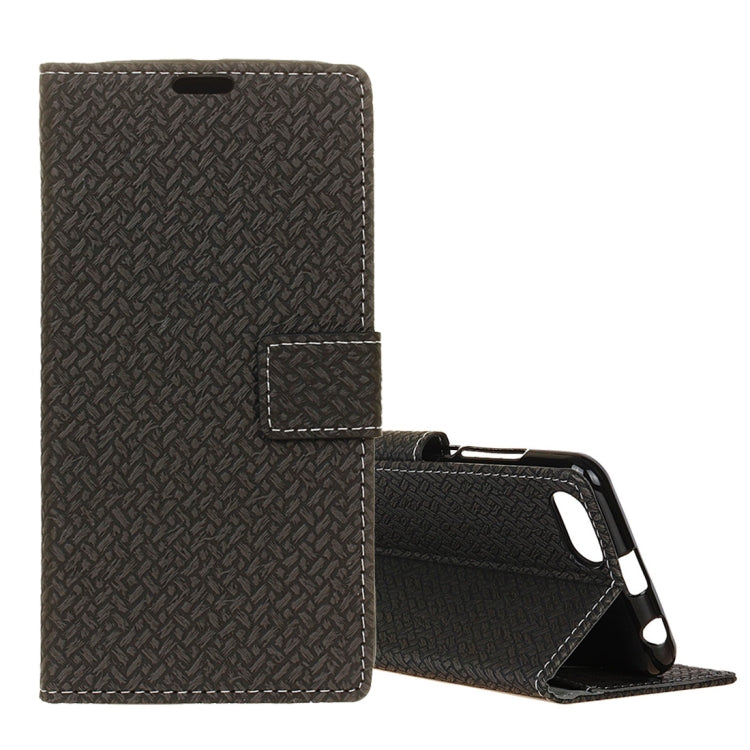 Knit Texture Horizontal Flip Leather Case for Huawei Y5 2018 / Y5 Prime 2018 / Honor 7S / Honor Play 7, with Holder & Card Slots & Photo Frame