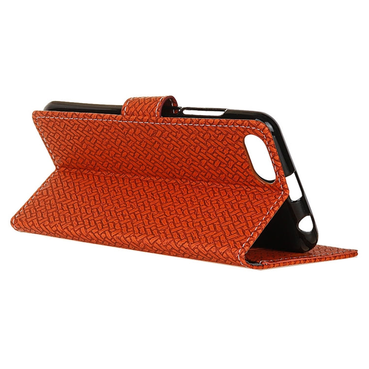 Knit Texture Horizontal Flip Leather Case for Huawei Y5 2018 / Y5 Prime 2018 / Honor 7S / Honor Play 7, with Holder & Card Slots & Photo Frame