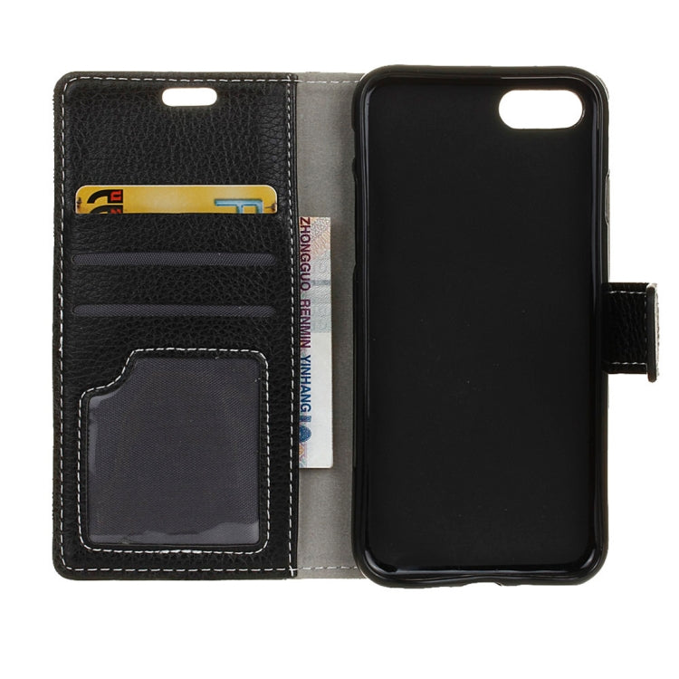 Litchi Texture Horizontal Flip Leather Case for Huawei Y5 2018 / Y5 Prime 2018 / Honor 7S / Honor Play 7, with Holder & Card Slots & Photo Frame