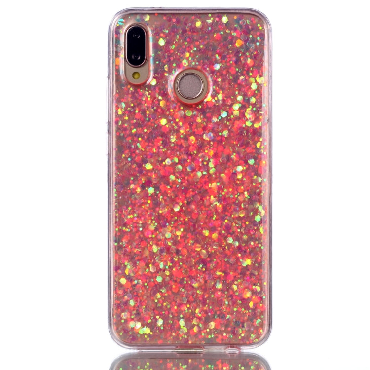 Colorful Glitter Powder Style Protective Soft Cover for Huawei P20 Lite / Nova 3e