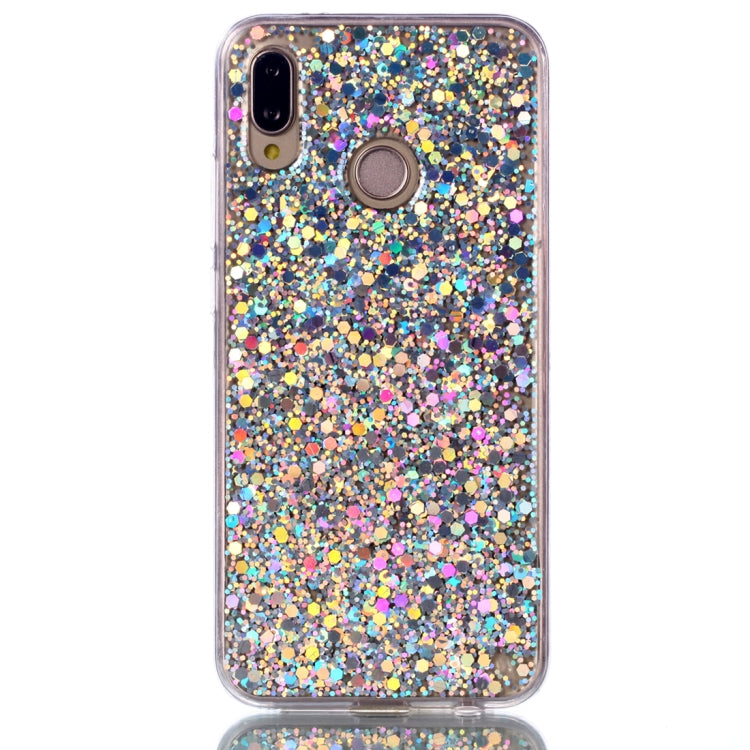 Colorful Glitter Powder Style Protective Soft Cover for Huawei P20 Lite / Nova 3e