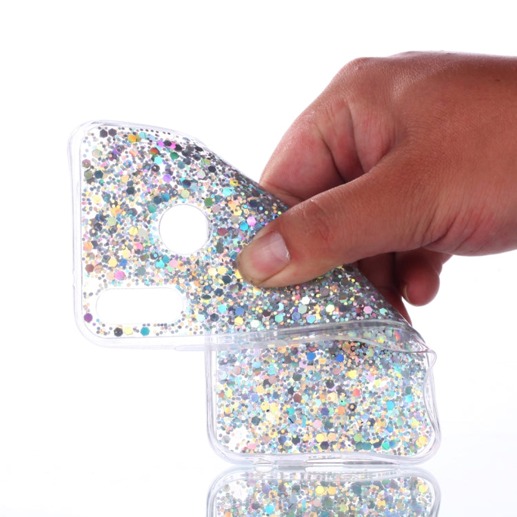 Colorful Glitter Powder Style Protective Soft Cover for Huawei P20 Lite / Nova 3e
