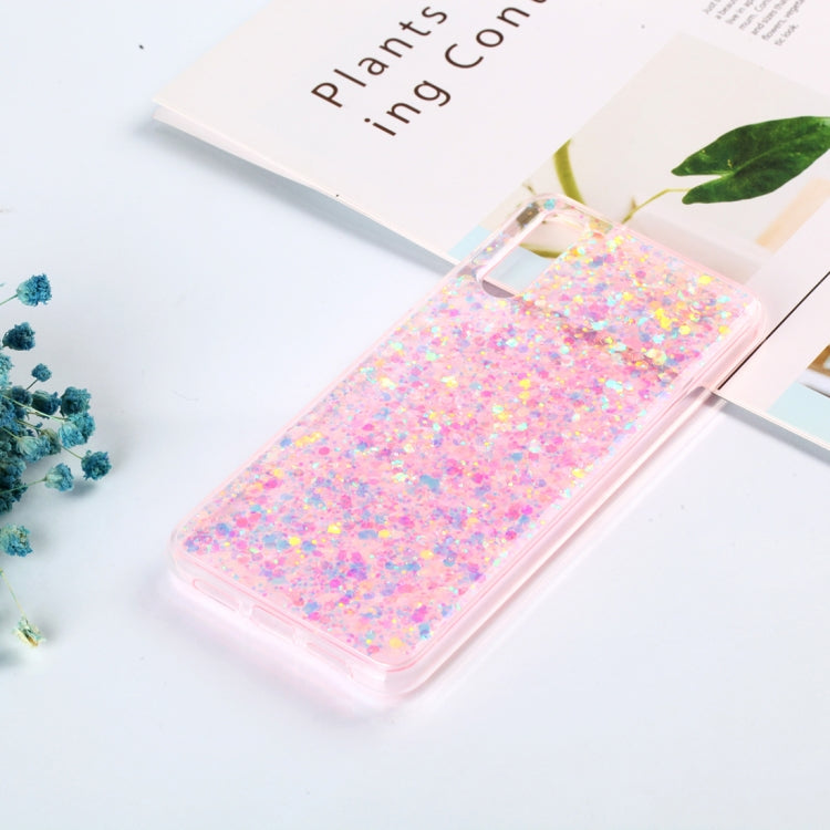 Colorful Glitter Powder Style Protective Soft Cover for Huawei P20
