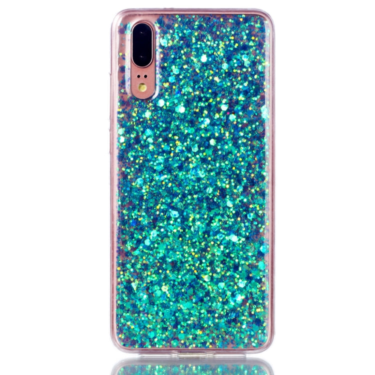 Colorful Glitter Powder Style Protective Soft Cover for Huawei P20