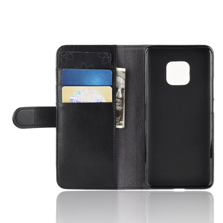 Horizontal Flip Genuine Leather Case for Huawei Mate 20 Pro, with Card Slots & Holder & Wallet