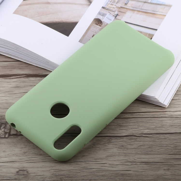 Solid Color Full Coverage Liquid Silicone Back Case for Huawei Honor 8C