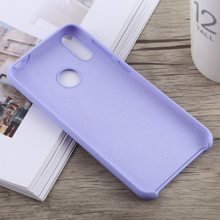 Solid Color Full Coverage Liquid Silicone Back Case for Huawei Honor 8C