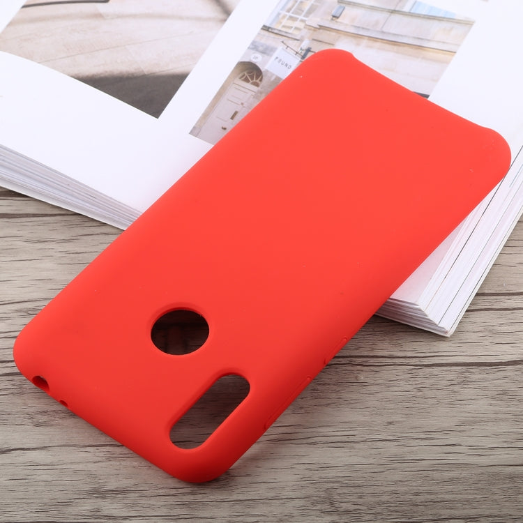 Solid Color Full Coverage Liquid Silicone Back Case for Huawei Honor 8C