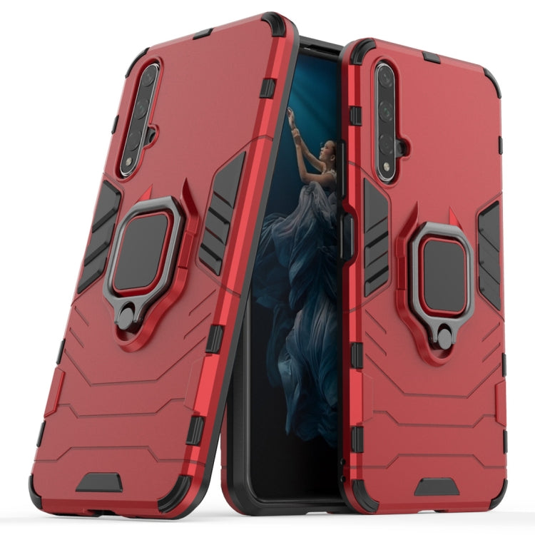 PC + TPU Shockproof Protective Case for Huawei Honor 20, with Magnetic Ring Holder