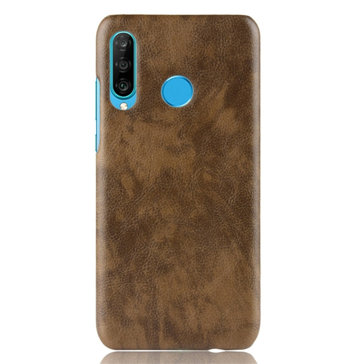 Shockproof Litchi Texture PC + PU Protective Case for Huawei P30 Lite