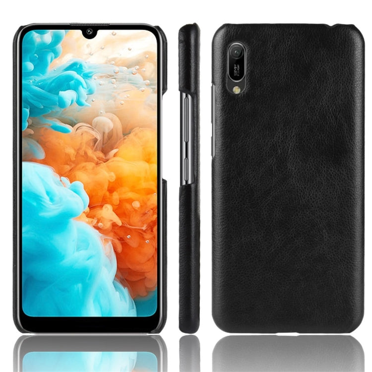 Shockproof Litchi Texture PC + PU Protective Case for Huawei Y6 Pro (2019)