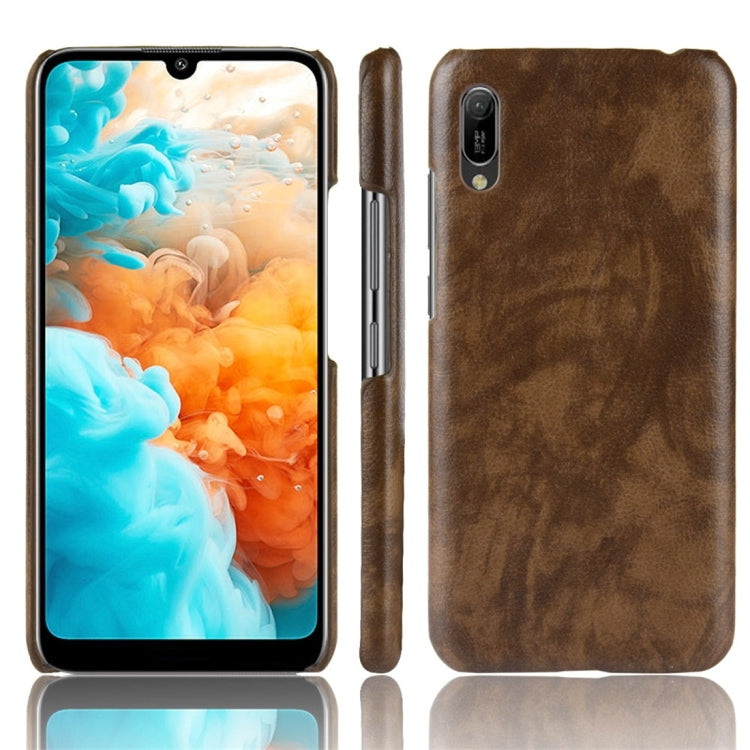 Shockproof Litchi Texture PC + PU Protective Case for Huawei Y6 Pro (2019)