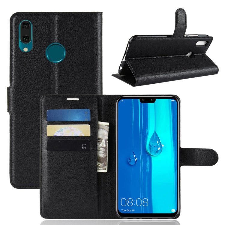 Litchi Texture Horizontal Flip Leather Case for Huawei Y9 (2019), with Holder & Card Slots & Wallet