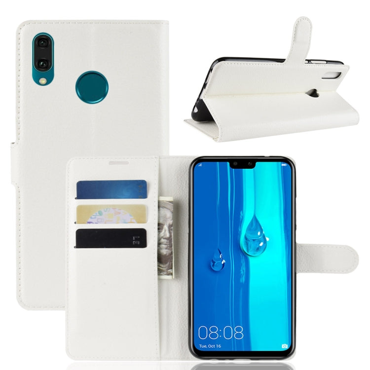 Litchi Texture Horizontal Flip Leather Case for Huawei Y9 (2019), with Holder & Card Slots & Wallet