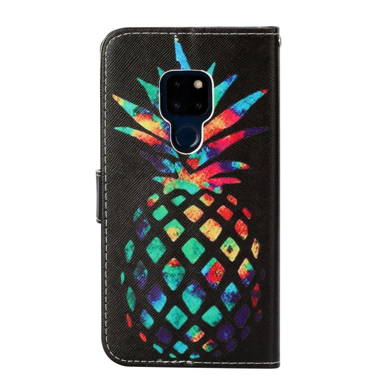 Colorful Pineapple Pattern Colored Drawing Horizontal Flip Leather Case for Huawei Mate 20, with Holder & Card Slots & Wallet & Lanyard