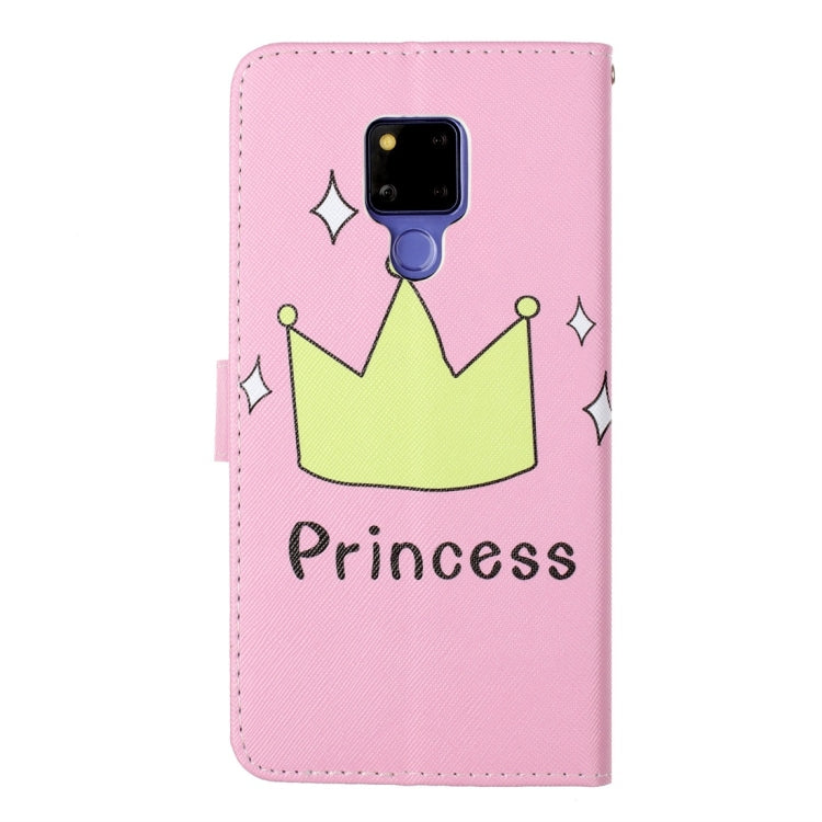Crown Pattern Colored Drawing Horizontal Flip Leather Case for Huawei Mate 20 X, with Holder & Card Slots & Wallet & Lanyard