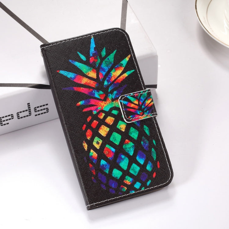 Colorful Pineapple Pattern Colored Drawing Horizontal Flip Leather Case for Huawei Nova 4, with Holder & Card Slots & Wallet & Lanyard