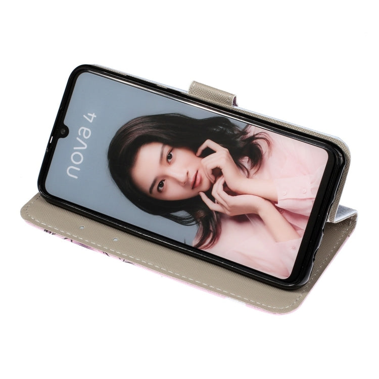 Colorful Pineapple Pattern Colored Drawing Horizontal Flip Leather Case for Huawei Nova 4, with Holder & Card Slots & Wallet & Lanyard